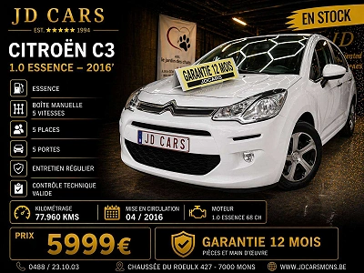 Citroen C3 C3 1.0 Belgium Edition ‼️GARANTIE 1 AN CTOK‼️
