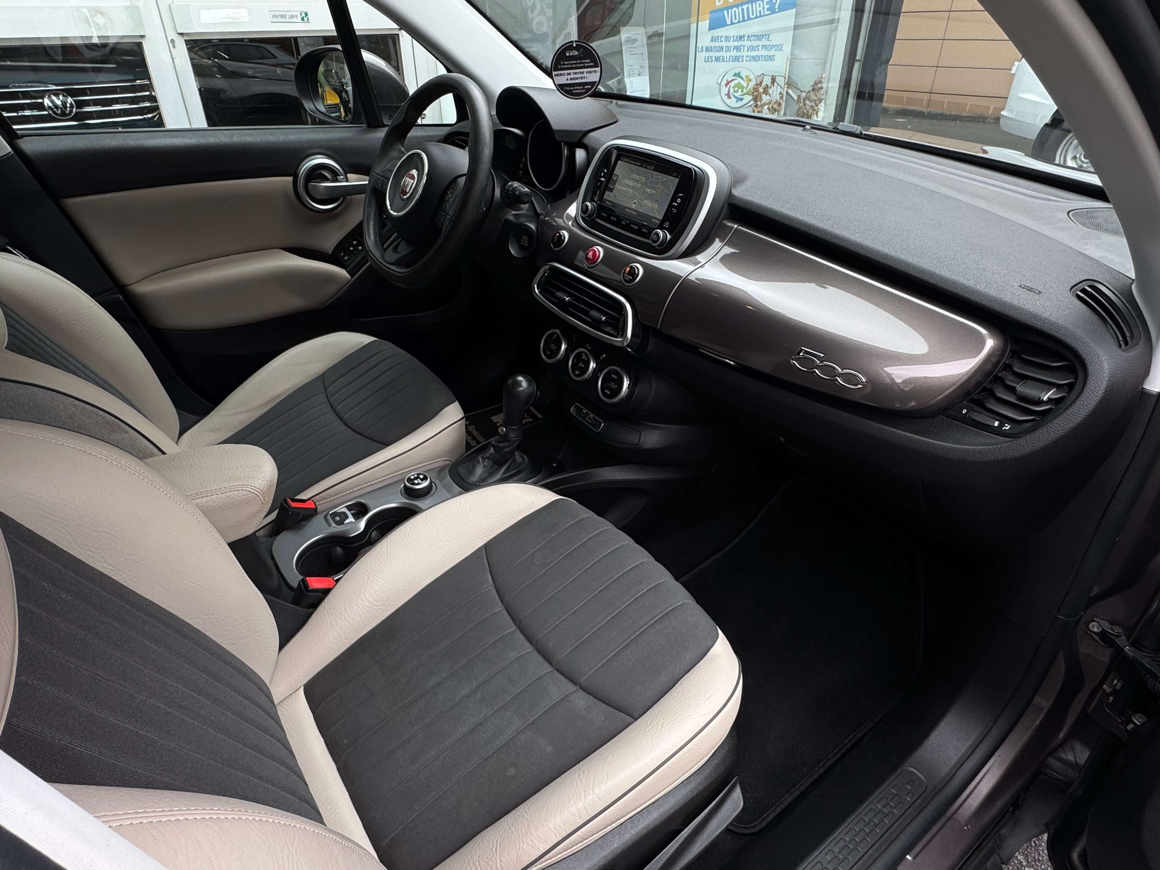 Fiat 500X 1.4 MultiAir Boite Auto Gps Semi Cuir Jante  Airco  Carnet Euro 6B