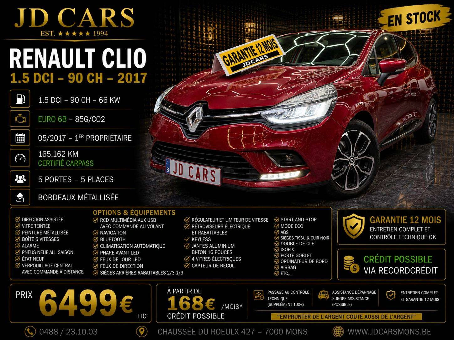 Renault Clio CLIO 1.5 DCI ‼️GARANTIE 1 AN CTOK‼️