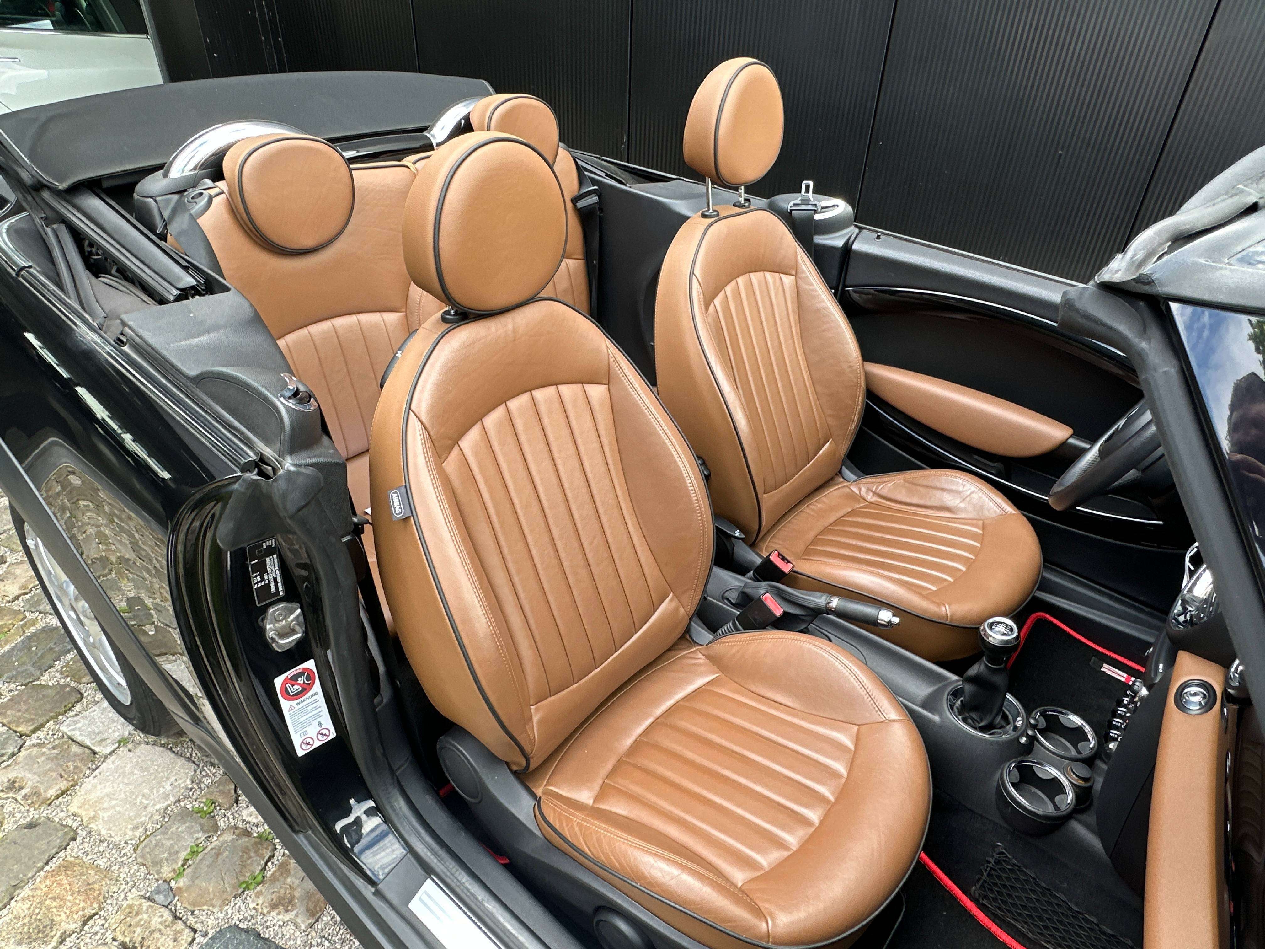 MINI One Cabrio Cabriolet 1.6i One, BRUIN LEDER, zeer mooi , Uniek exemplaar,Voor Liefhebber/Garantie