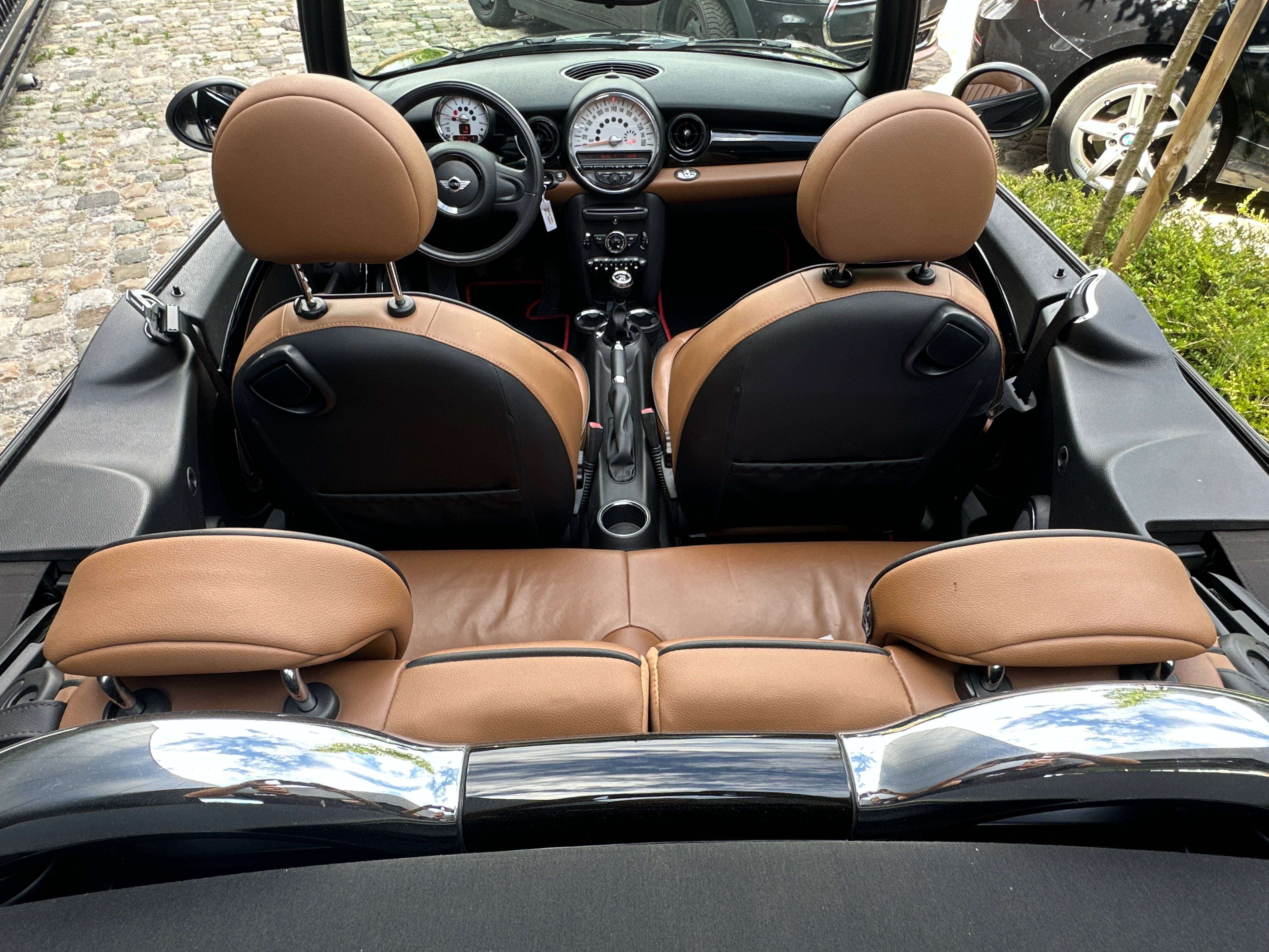 MINI One Cabrio Cabriolet 1.6i One, BRUIN LEDER, zeer mooi , Uniek exemplaar,Voor Liefhebber/Garantie