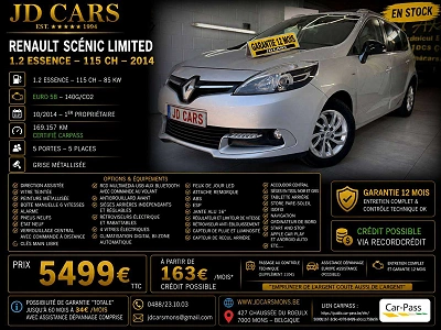Renault Scenic SCENIC LIMITED 1.2 TCE ‼️GARANTIE 1 AN CTOK‼️