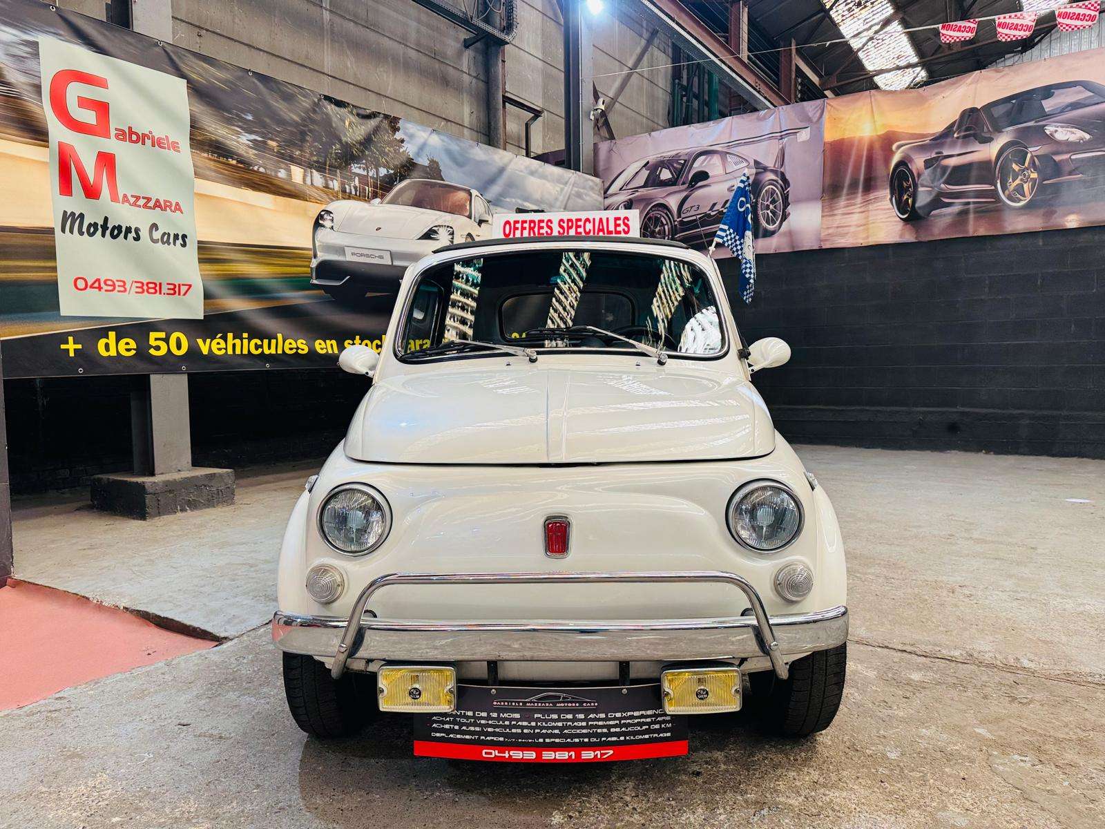 Fiat 500 499cc 110F Restaurée + Remorque Fiat 500