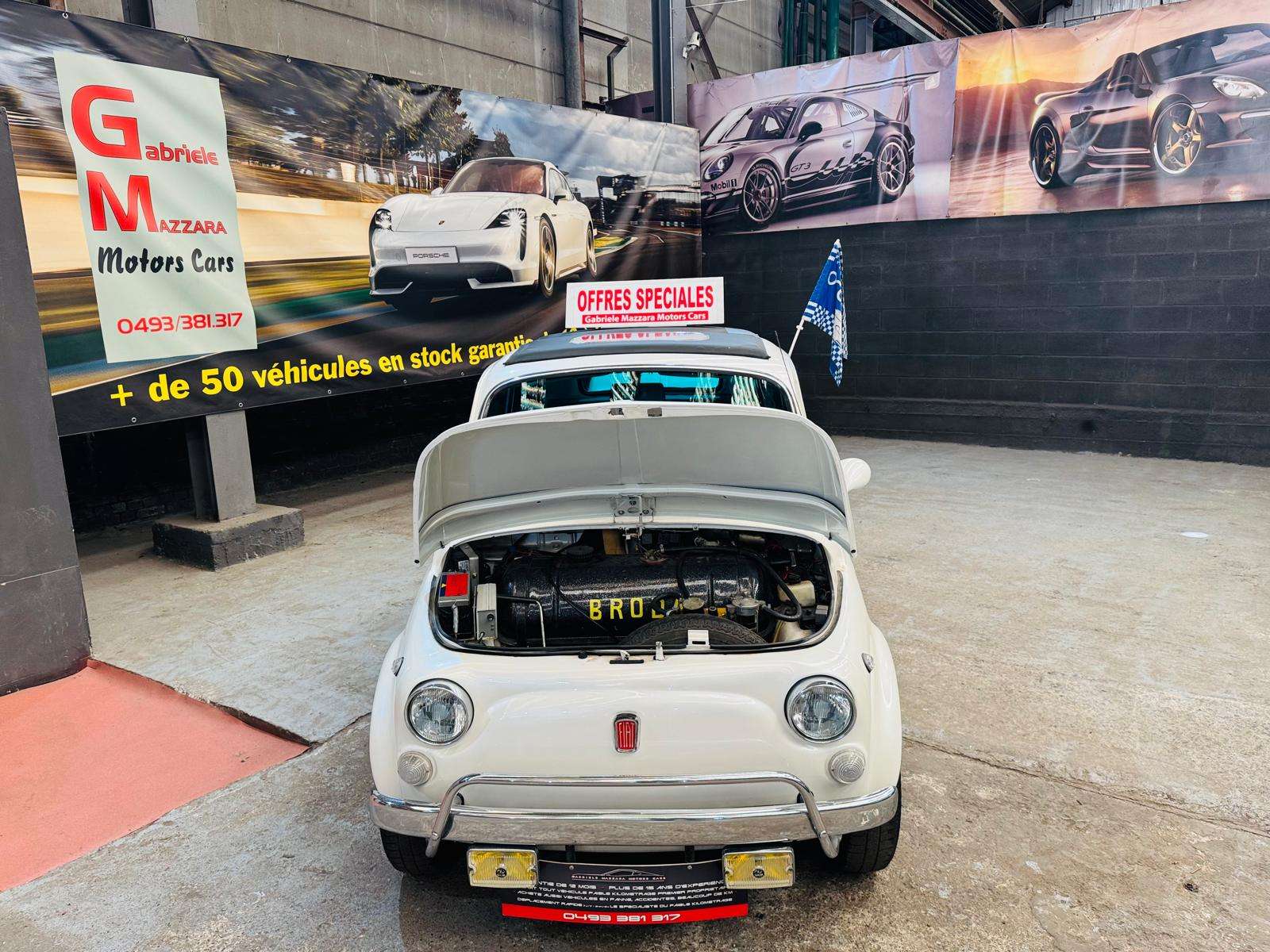 Fiat 500 499cc 110F Restaurée + Remorque Fiat 500