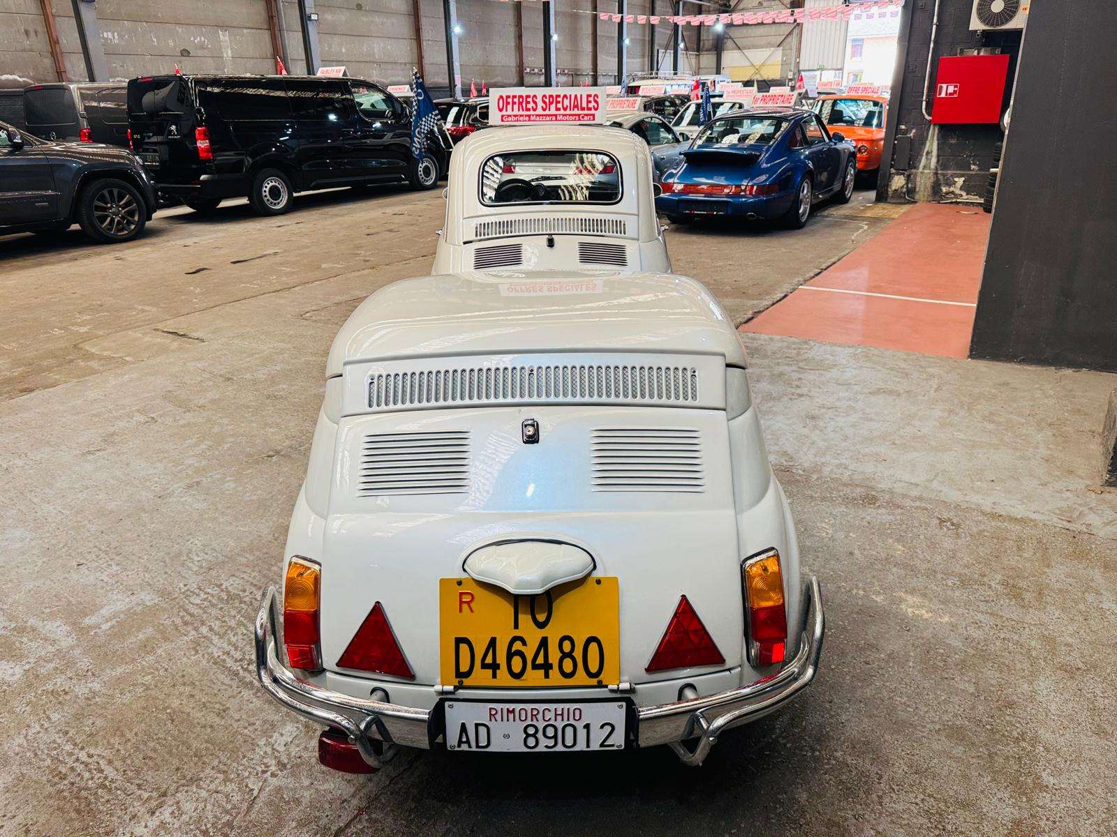 Fiat 500 499cc 110F Restaurée + Remorque Fiat 500