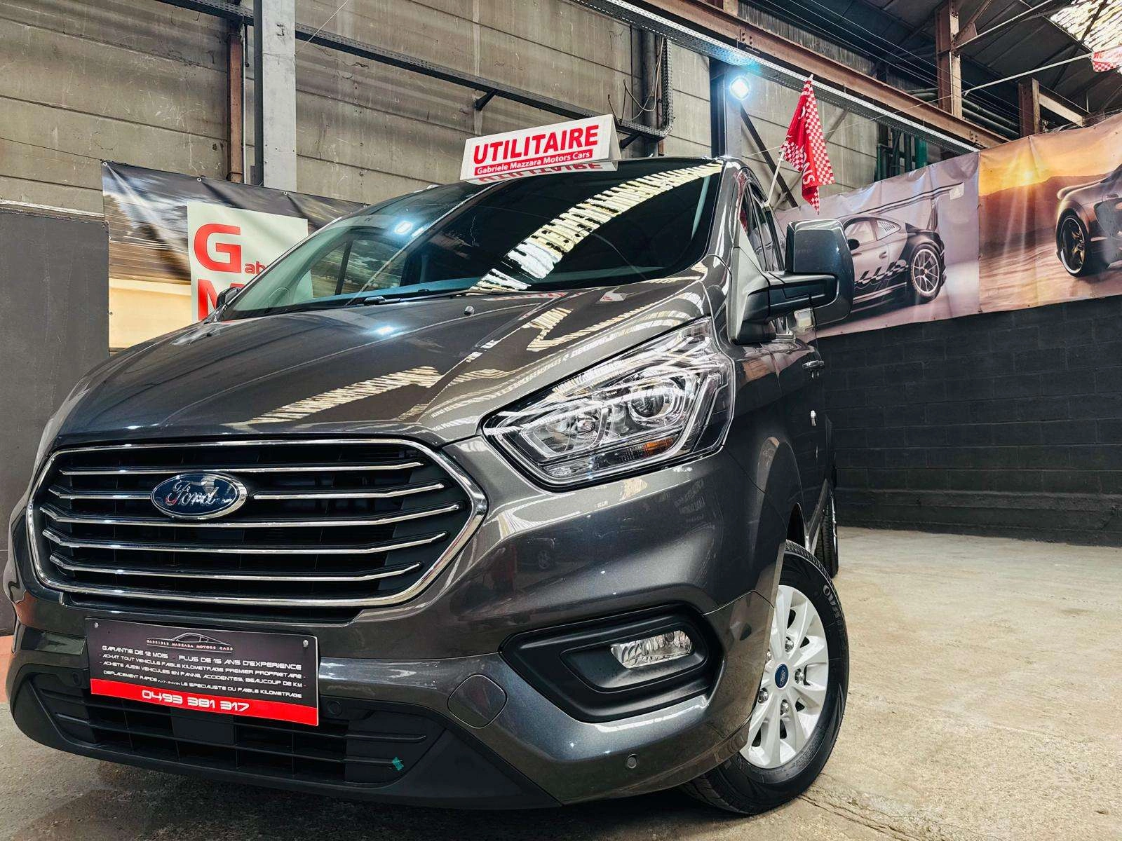Ford Transit Custom 2.0 TDCi L2H1 Automatique Double portes CarPlay Caméra Attache remorque TVA/BTW 21% Incl