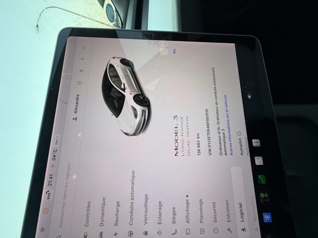 Tesla Model 3 DUAL MOTOR AWD GRANDE AUTONOMIE