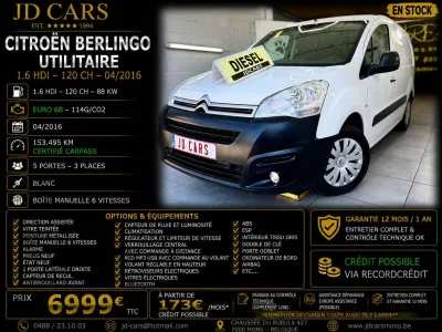 Citroen Berlingo BERLINGO UTILITAIRE 1.6 HDI 120 ‼️GARANTIE 1 AN CTOK‼️