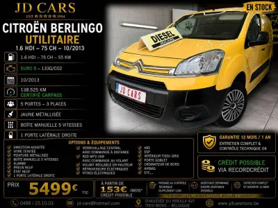 Citroen Berlingo 1.6 HDi 75 UTILITAIRE ‼️GARANTIE 1 AN CTOK‼️