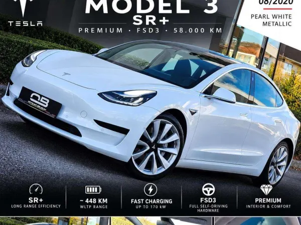 Tesla Model 3 *** SR+ - 58.000 km - 08/2020 - Premium - Fsd 3 - Carpass - Garantie ***